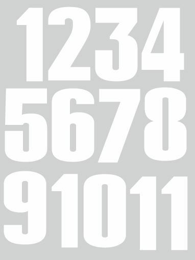 Load image into Gallery viewer, Retro 1970&#39;s 1980&#39;s Number White for Football Shirt Nameset
