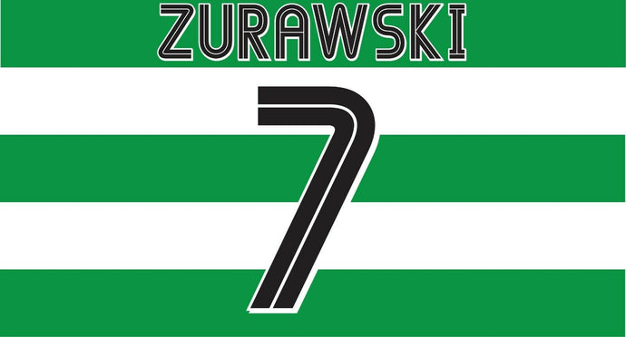 Zurawski #7 Celtic 2004-2006 Home Football Nameset for shirt