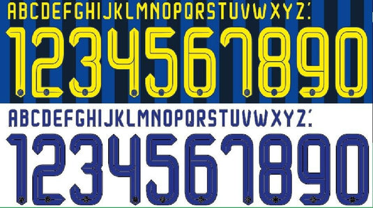 Inter Milan 2016-2017 Home/Away Football Nameset Build Your Own Name and Numbers