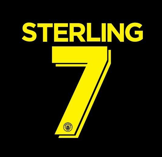 Sterling 7 Manchester City 2016-2017 Cup Nameset for Away Football Shirt