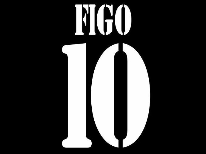 Figo #10 Real Madrid 2000-2003 Away Football Nameset for shirt