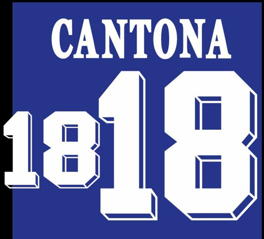 Cantona #18 France Euro 1992 Home Football Nameset for shirt