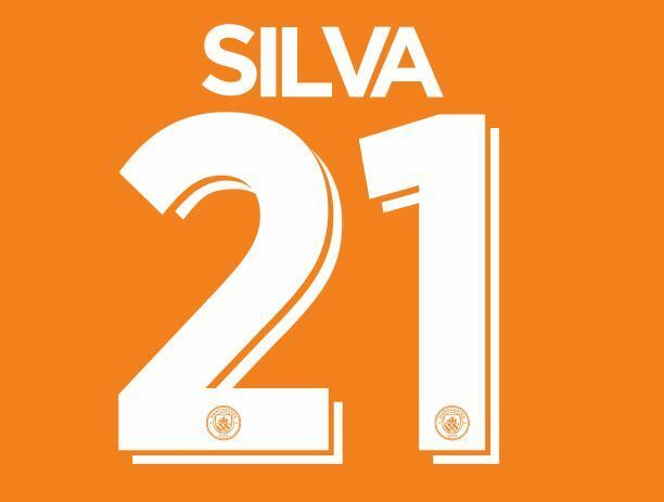 Silva 21 Manchester City 2016-2017 Cup Nameset for Third Football Shirt