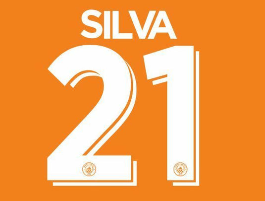 Silva 21 Manchester City 2016-2017 Cup Nameset for Third Football Shirt