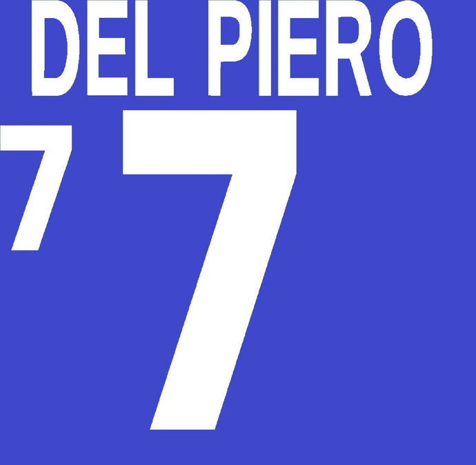 Del Piero  #7 Italy Euro 2000 Home Football Nameset for shirt