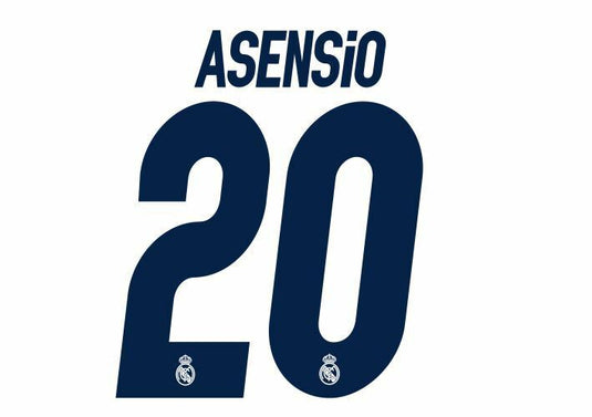 Asensio #20 Real Madrid 2016-2017 Home Football Nameset for shirt