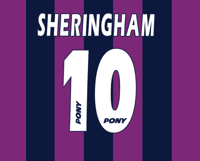 Sheringham #10 1996-1997 Tottenham Hotspur Spurs Away Football Nameset 4 shirt