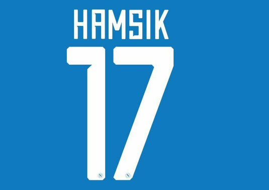 Hamsik #17 Napoli 2018-2019 Home Football Nameset for shirt