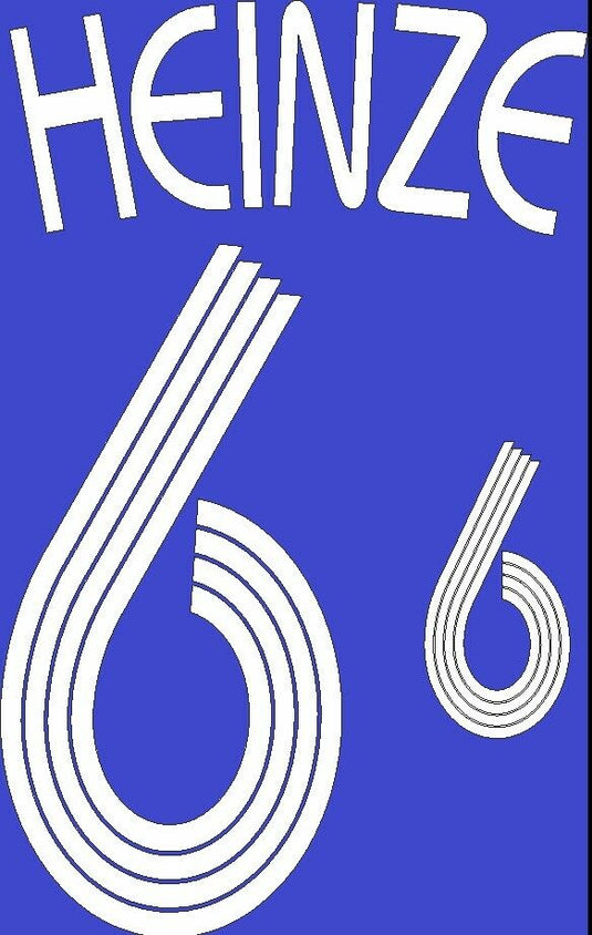 Heinze #6 2006 Argentina Away Football Nameset for shirt