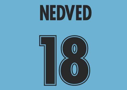 Nedved #18 Lazio 1998-2001 Home Football Nameset (navy) for shirt