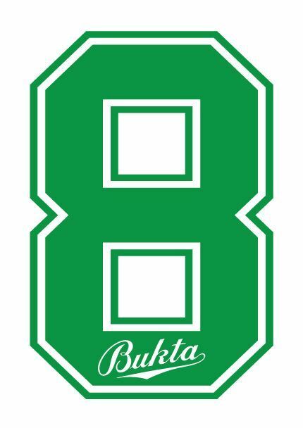 Bukta 1989-1992 Number Green for Football Shirt Nameset