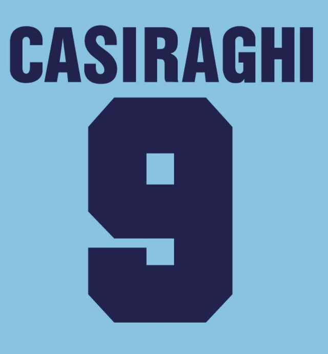 Casiraghi #9 Lazio Home 1993-1994 Football Nameset for shirt