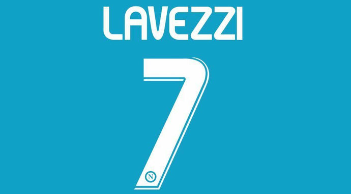 Lavezzi #7 Napoli 2007-2009 Home Football Nameset for shirt