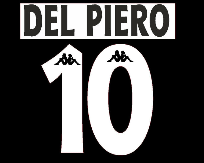 Del Piero #10 Kappa Juventus 1996-1997 Home Football Nameset for shirt