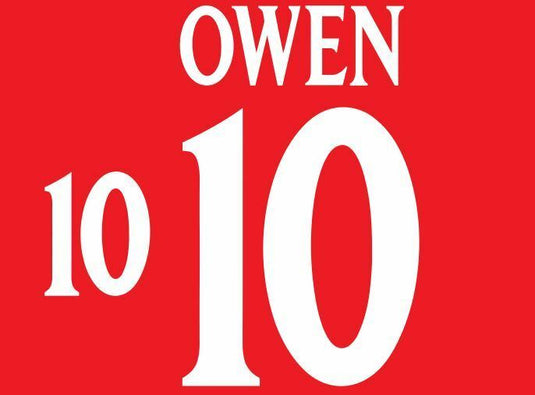 Owen #10 England Euro 2000 Away Football Nameset shirt