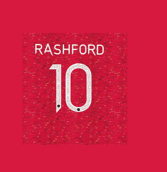 Rashford 10 2020-2021 Manchester united CHampions League Home Football Nameset for shirt