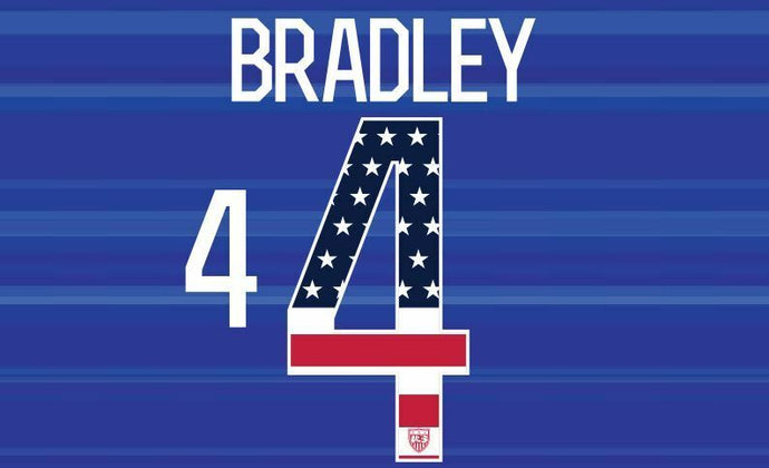 Bradley #4 USA MNT Independence Day 2015 Home Football Nameset for Shirt