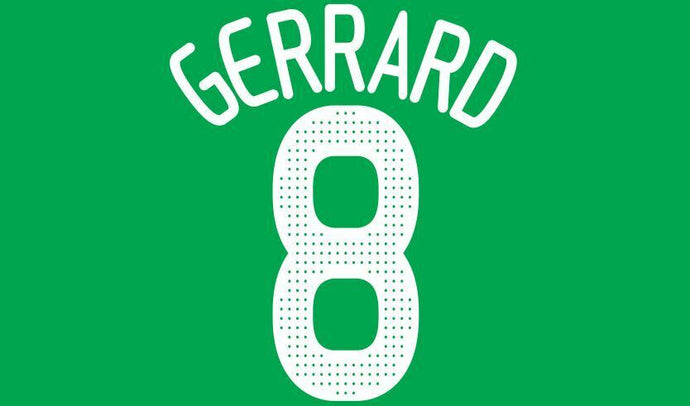 Gerrard 8 Liverpool 2008-2009 Champions League 3rd Football Nameset for shirt