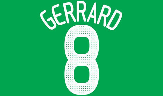 Gerrard 8 Liverpool 2008-2009 Champions League 3rd Football Nameset for shirt