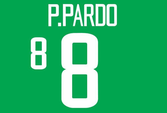 P Pardo #8 Mexico 2003-2004 Home Football Nameset for shirt