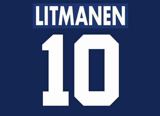 Litmanen #10 Ajax 1995-1996 Away Football Nameset for shirt