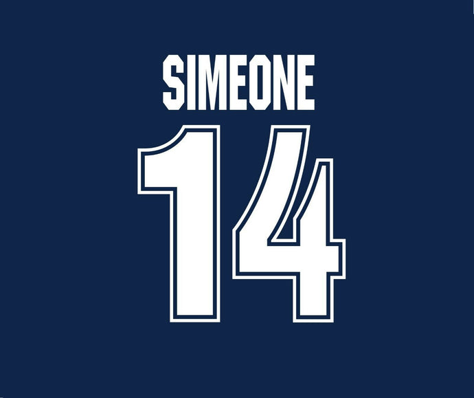 Simone #14 1999-2000 Argentina Away Football Nameset for shirt