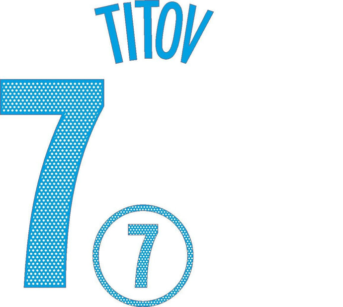 Titov #9 Russia 2004 Away Football Nameset for shirt