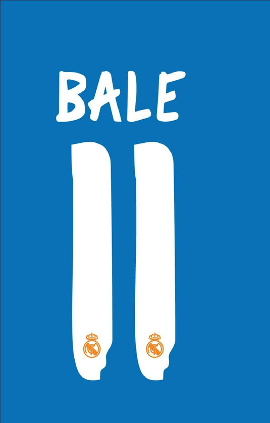 Bale #11 2013-2014 Real Madrid Away football Nameset for shirt