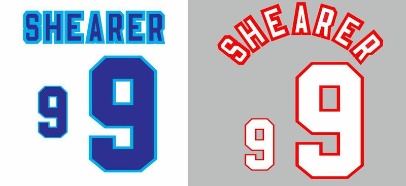 Chargez l&#39;image dans la visionneuse de la galerie, Shearer #9 England Euro 1996 Home and Away Football Nameset shirt
