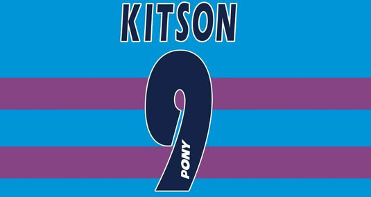 Kitson #9 West Ham United 1996-1997 Hammers Away Football Nameset 4 shirt