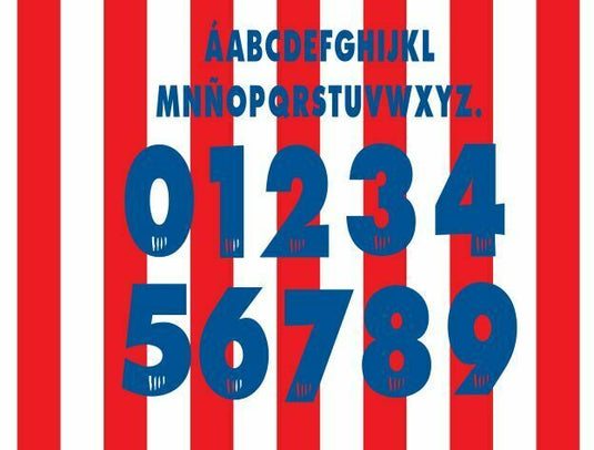 Atletico Madrid 1997-1998 Home Football Nameset for shirt Any Name & Number