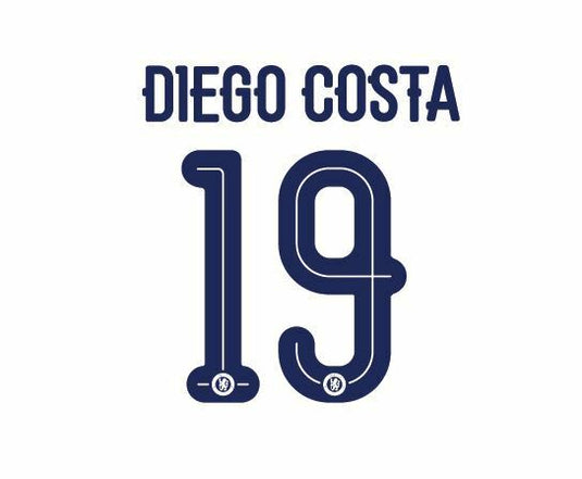 Diego Costa 19 2016-17 Chelsea Fa Cup Third Football Nameset for shirt