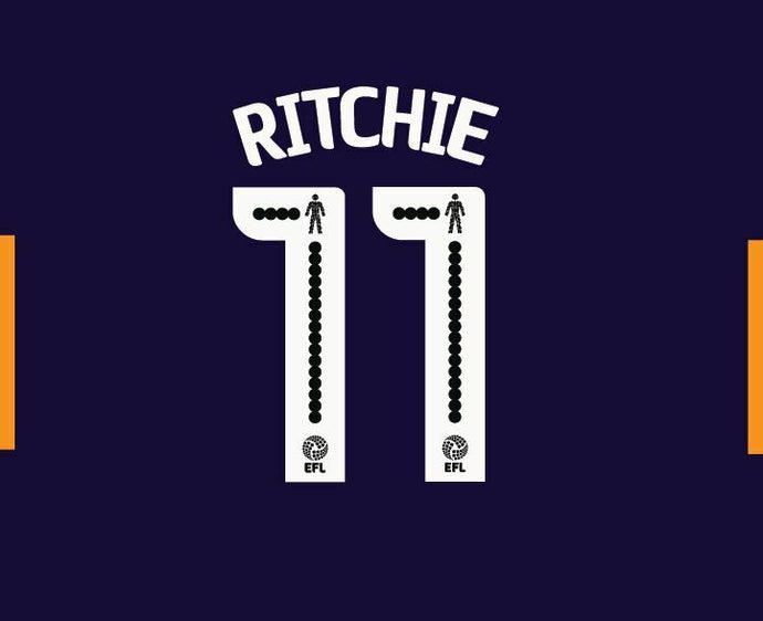 Ritchie 11 2016-2017 Newcastle United Away Football Nameset for shirt