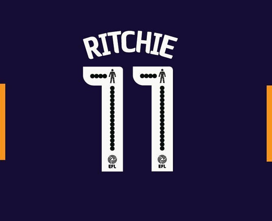 Ritchie 11 2016-2017 Newcastle United Away Football Nameset for shirt