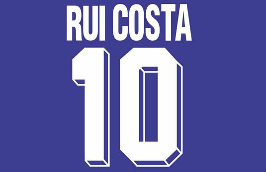 Rui Costa #10 Fiorentina 1997-2000 Home Football Nameset for shirt