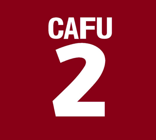 Cafa #2 Roma 2001-2002 Home Football Nameset for shirt