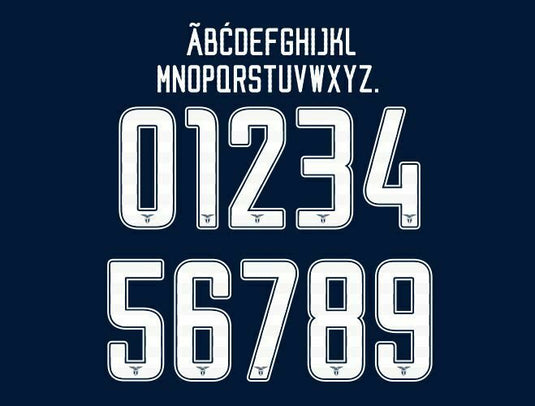 Lazio Serie A 2019-2020 Away Football Nameset for shirt Any Name & Number