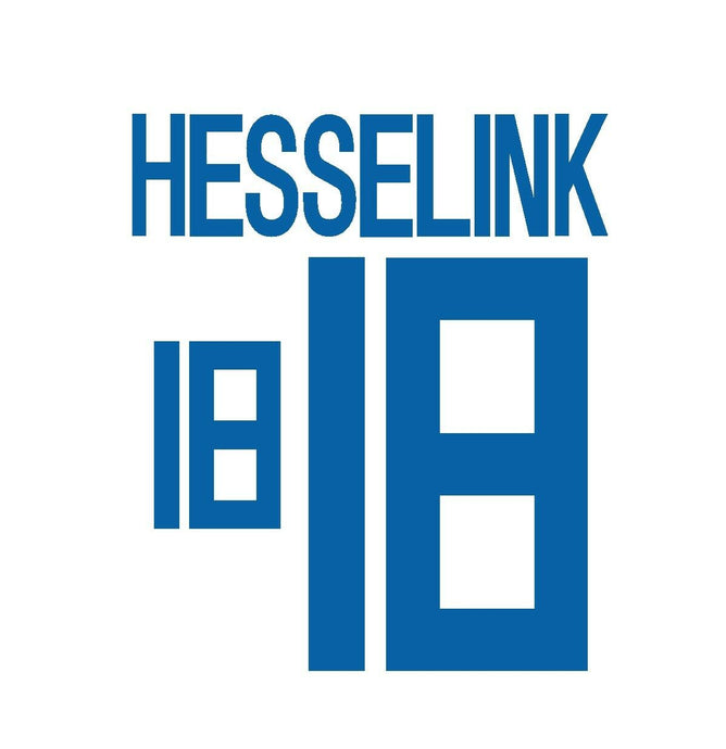 Hesselink #18 Holland Netherlands  2008 Away Football Nameset for shirt