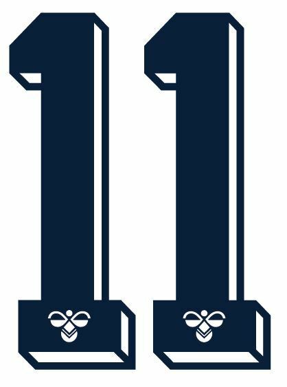 Hummel 1987-1990  Number Navy for Football Shirt Nameset inc Spurs