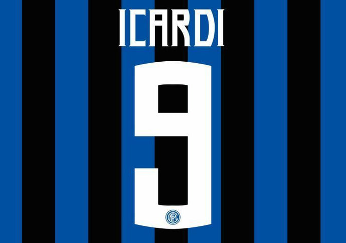 Icardi #9 Inter Milan 2018-2019 Home Football Nameset for shirt