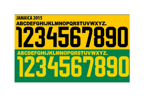 Jamacia  2015 Away / Home Football Shirt Nameset Any Name & Number