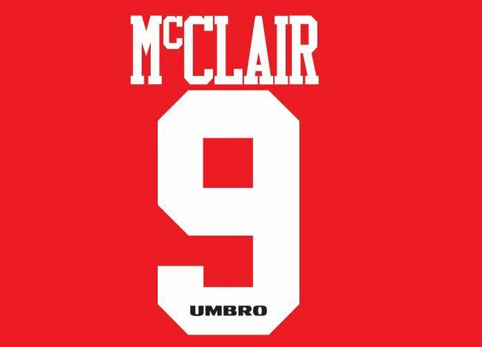 McClair #9  Manchester United 1994 FA Cup Final Football Nameset for shirt