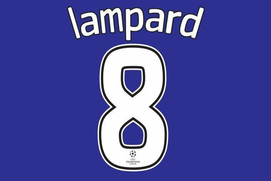 Lampard #8 Chelsea 2008 Champions League Final Football Nameset for shirt