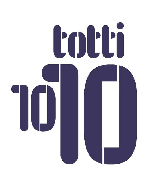 Totti #10 Euro 2008 Italy Away Football Nameset for shirt