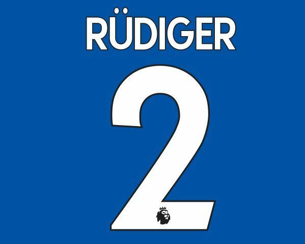 Rudiger #2 Chelsea 2017-2019 Home Football Nameset for shirt