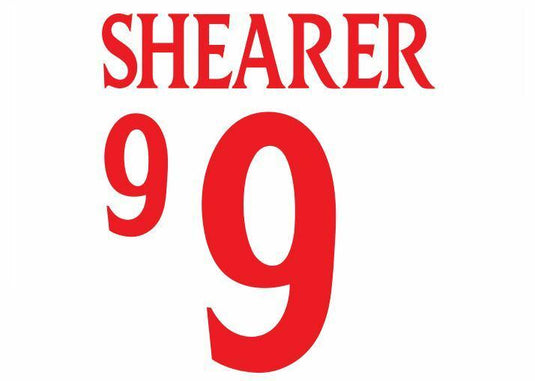 Shearer #9 England Euro 2000 Home & Away Football Nameset shirt