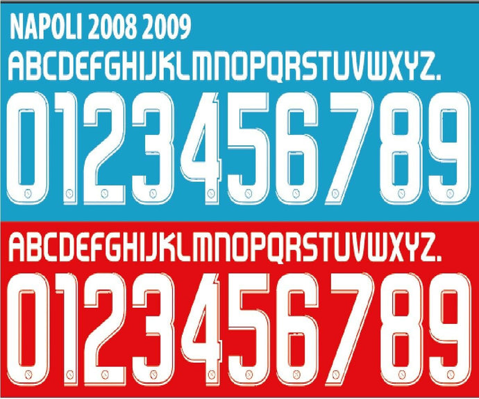 Napoli 2008-2009 Home/Away Football Nameset Build Your Own Name and Numbers