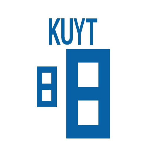 Kuyt #8 Holland Netherlands  2008 Away Football Nameset for shirt