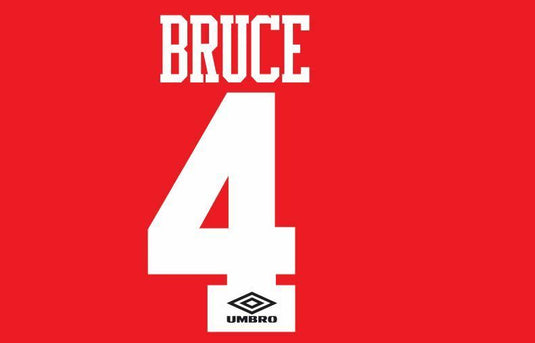 Bruce #4  Manchester United 1993-1996 Home Football Nameset for shirt