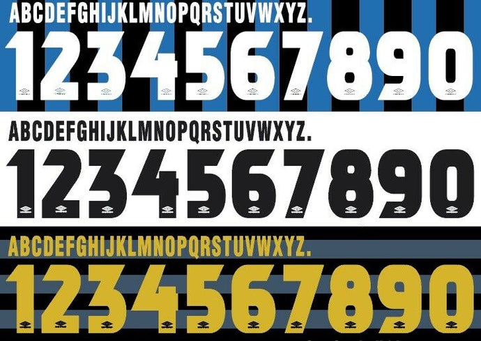 Inter Milan 1997-1998 Home/away Football Nameset Build Your Own Name and Numbers